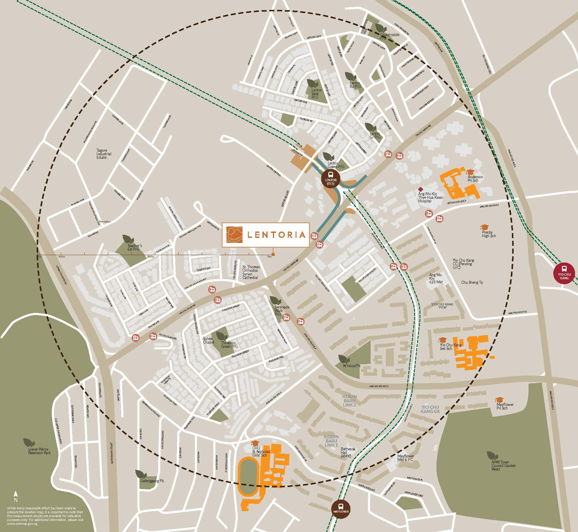 1km radius map V4